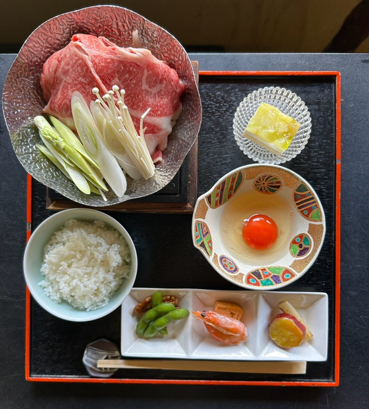 新メニュー！黒毛和牛すき焼き御膳